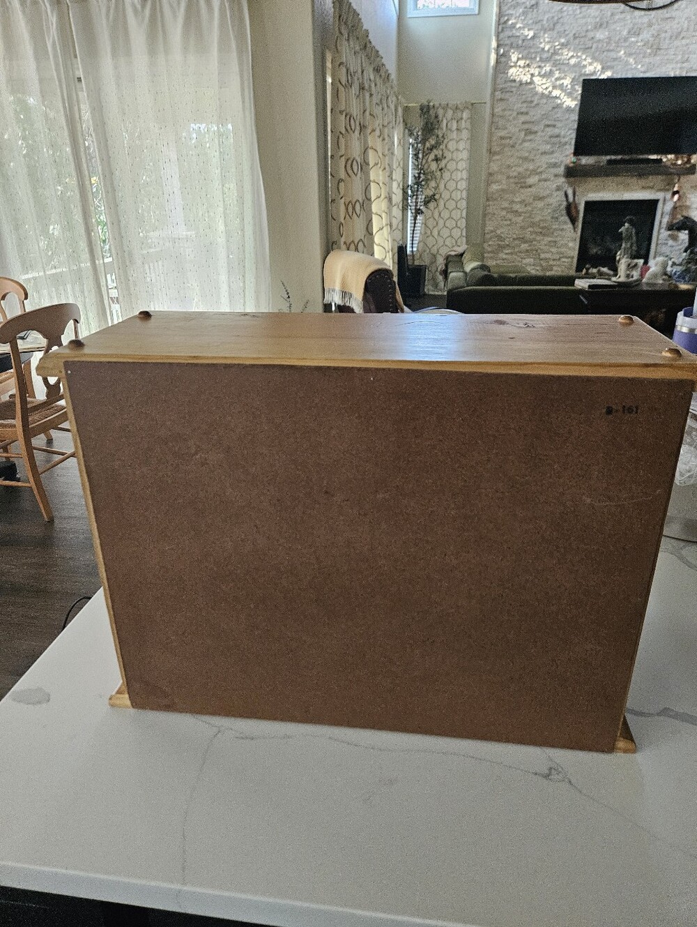 Solid Wood Bread Box in Warm Honey Tone - Picture 3 of 10